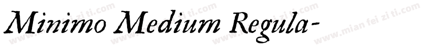 Minimo Medium Regula字体转换